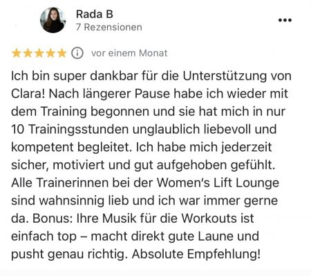 Rezension Rada B zum Personal Training in Berlin Rezension Rada B zum Personal Training in Berlin